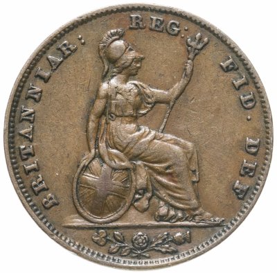 купить Великобритания 1 фартинг (farthing) 1839