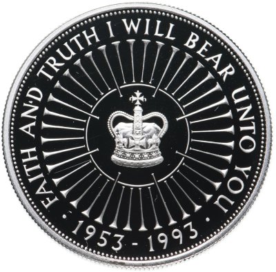 купить Великобритания 5 фунтов (pounds) 1993 40 лет правления Елизаветы II