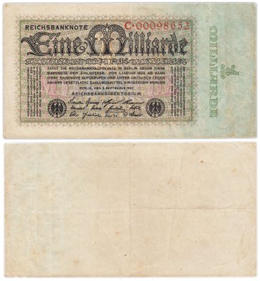 купить Германия 1000000000 марок 1923 года (Pick 114(1)