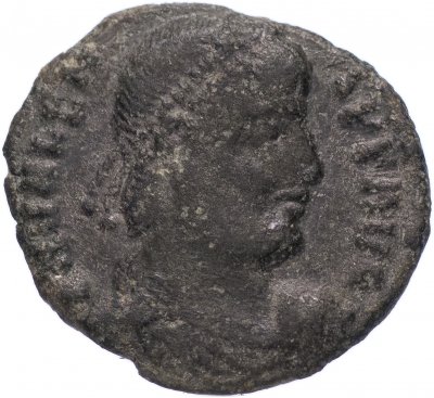 купить Римская Империя Валент II 364–378 гг фракция фоллиса (реверс: Виктория идет влево, в руках - венок и пальмовая ветвь)