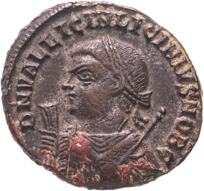 купить Римская империя, Лициний II, 317-324 годы, Нуммий. (Родное Серебрение)