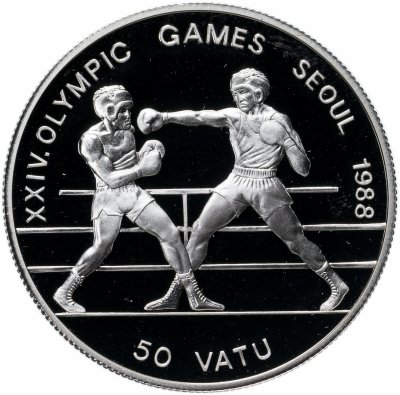 купить Вануату 50 вату 1988 "XXIV летние Олимпийские Игры, Сеул 1988 - Бокс"