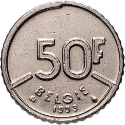 купить Бельгия 50 франков 1993 Надпись на голландском - 'BELGIE'
