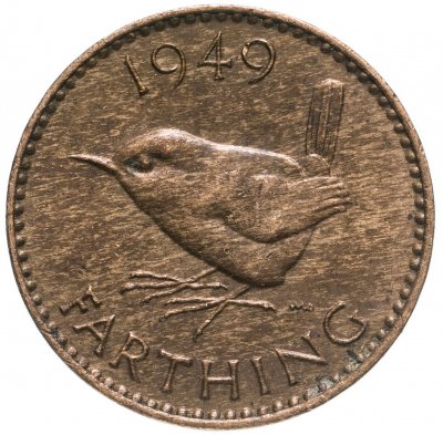 купить Великобритания 1 фартинг (farthing) 1949