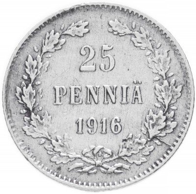 купить Для Финляндии 25 пенни 1916 S