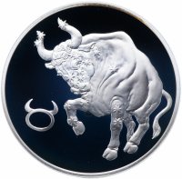 Купить 3 рубля 2004 СПМД "Знаки зодиака - Телец"
