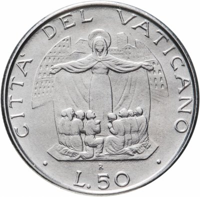 купить Ватикан 50 лир (lire) 1987