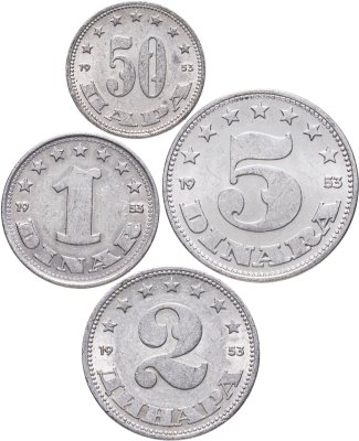 купить Югославия, набор монет 1953 года (4 монеты)