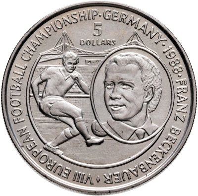 купить Ниуэ 5 долларов (dollars) 1988 "Чемпионат Европы по футболу, ФРГ 1988"
