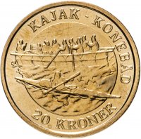 купить Дания 20 крон 2010 "Корабли: каяк"