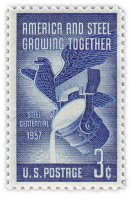 купить США 3 цента 1957 "Сталеплавильное производство в США"