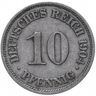 купить Германия 10 рейх пфеннигов 1904 "A"