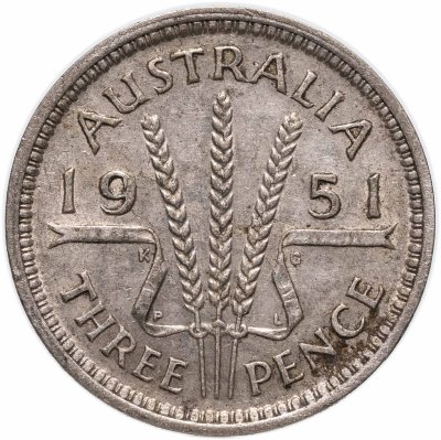 купить Австралия 3 пенса (pence) 1947-1952, случайный год
