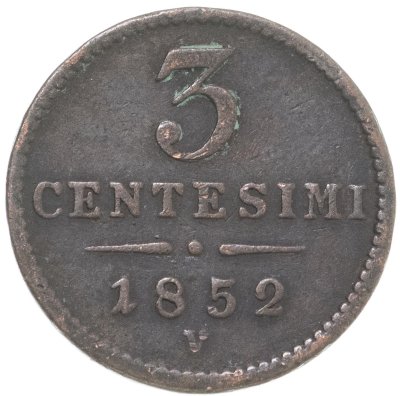 купить Ломбардия-Венеция 3 чентезимо 1852 V