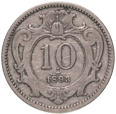 купить Австрия 10 геллеров (heller) 1893