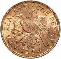 купить Новая Зеландия 1 пенни (penny) 1964