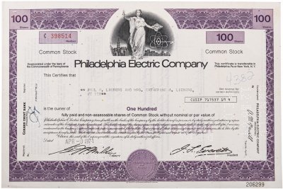 купить Акция США Philadelphia Electric Company , 1972-1974 г.