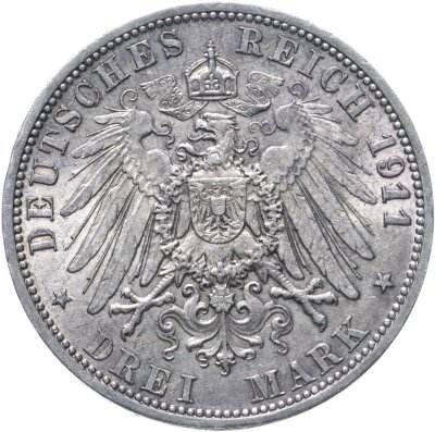 купить Германская Империя, Пруссия 3 марки 1911 A