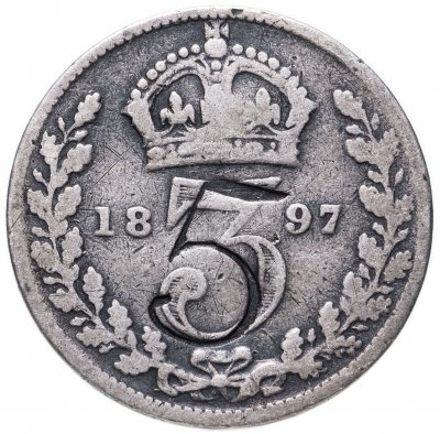 купить Великобритания 3 пенса (pence) 1897