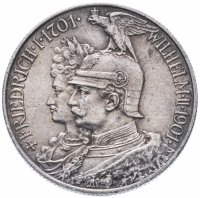 Купить Германская Империя, Пруссия 2 марки 1901 "200 лет Пруссии"