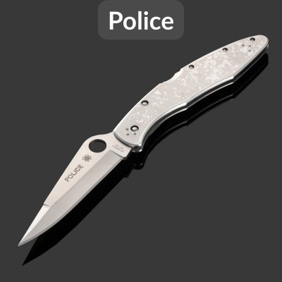 купить Складной нож Spyderco Police (C07P), сталь VG-10, рукоять сталь