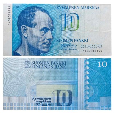 купить Финляндия 10 марок 1986