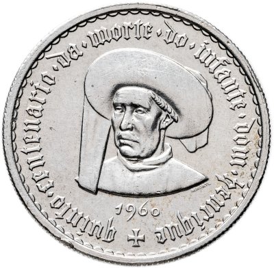 купить Португалия 5 эскудо (escudos) 1960 "500 лет со дня смерти принца Генриха Мореплавателя"