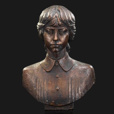 купить Бюст "Гимназистка", неизвестный скульптор, бронза, СССР, 1930-1940 гг.
