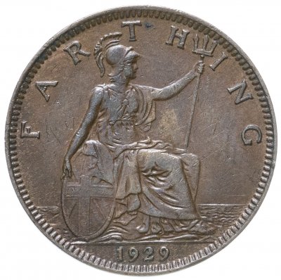 купить Великобритания 1 фартинг (farthing) 1929