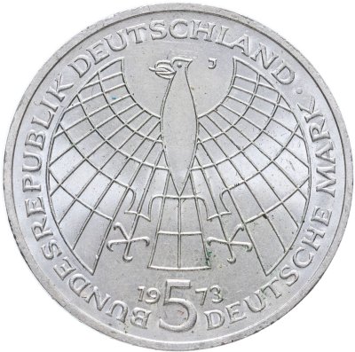 купить Германия 5 марок (deutsche mark) 1973 500 лет со дня рождения Николая Коперника