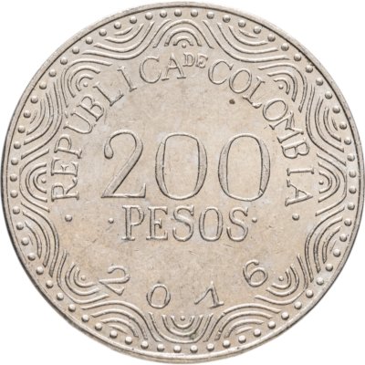купить Колумбия 200 песо (pesos) 2012 - 2024 года "Попугай Алый Ара"