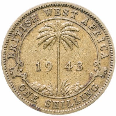 купить Британская Западная Африка 1 шиллинг (shilling) 1943
