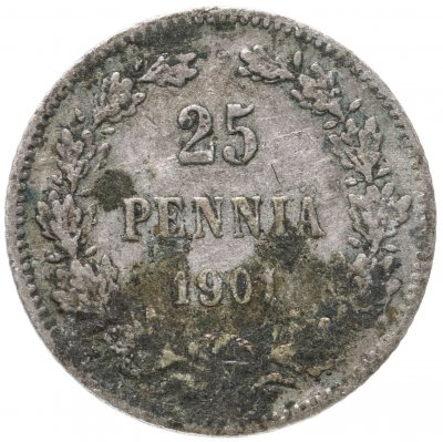 купить 25 пенни 1901 L, монета для Финляндии