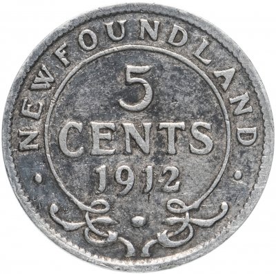 купить Ньюфаундленд 5 центов (cents) 1912