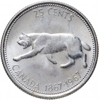 купить Канада 25 центов (квотер, cents) 1967 "100 лет Конфедерации Канада"