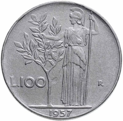 купить Италия 100 лир 1957