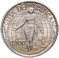 купить Ватикан 100 лир (lire) 1998