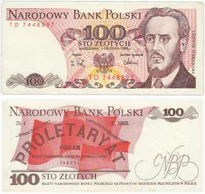 купить Польша 100 злотых 1988