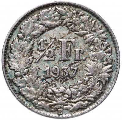 купить Швейцария 1/2 франка (franc) 1937