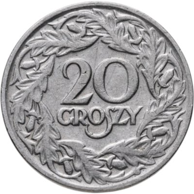 купить Польша 20 грошей (groszy) 1923 никель (магнитные)