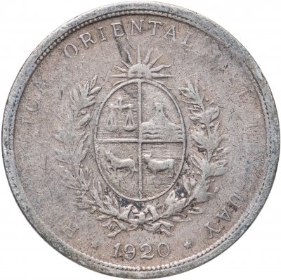 купить Уругвай 20 сентесимо (centesimos) 1920