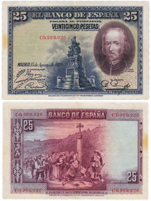 купить Испания 25 песет 1928 (Pick 74.b)