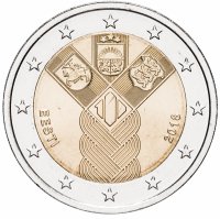 Купить Эстония 2 евро 2018 "100 лет государствам Балтики"