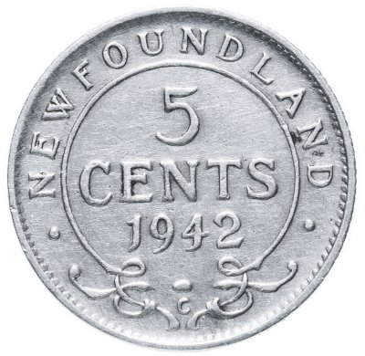 купить Ньюфаундленд 5 центов (cents) 1942
