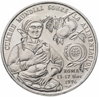 Купить Куба 1 песо (peso) 1996 "ФАО - Международная конференция в Риме"