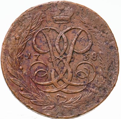 купить 5 копеек 1758 без обозначения монетного двора