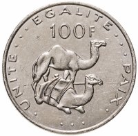 купить Джибути 100 франков (francs) 1977-2017, случайная дата