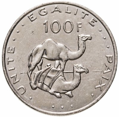 купить Джибути 100 франков (francs) 1977-2017, случайная дата