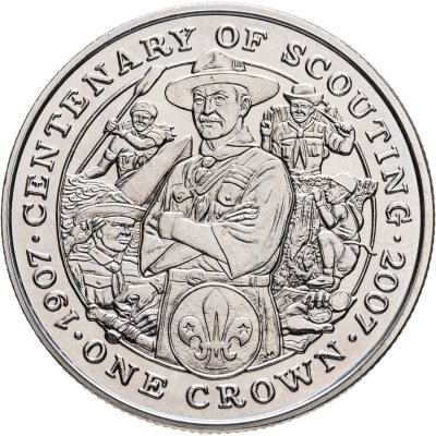 купить Остров Мэн 1 крона (crown) 2007 "100 лет Скаутскому движению"