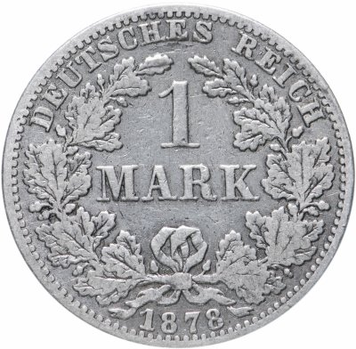 купить Германия 1 марка 1878 A знак монетного двора: "A" - Берлин